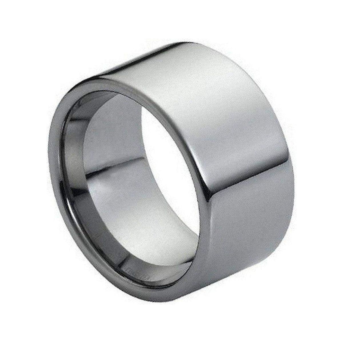 12mm Tungsten High-Polish Flat Band