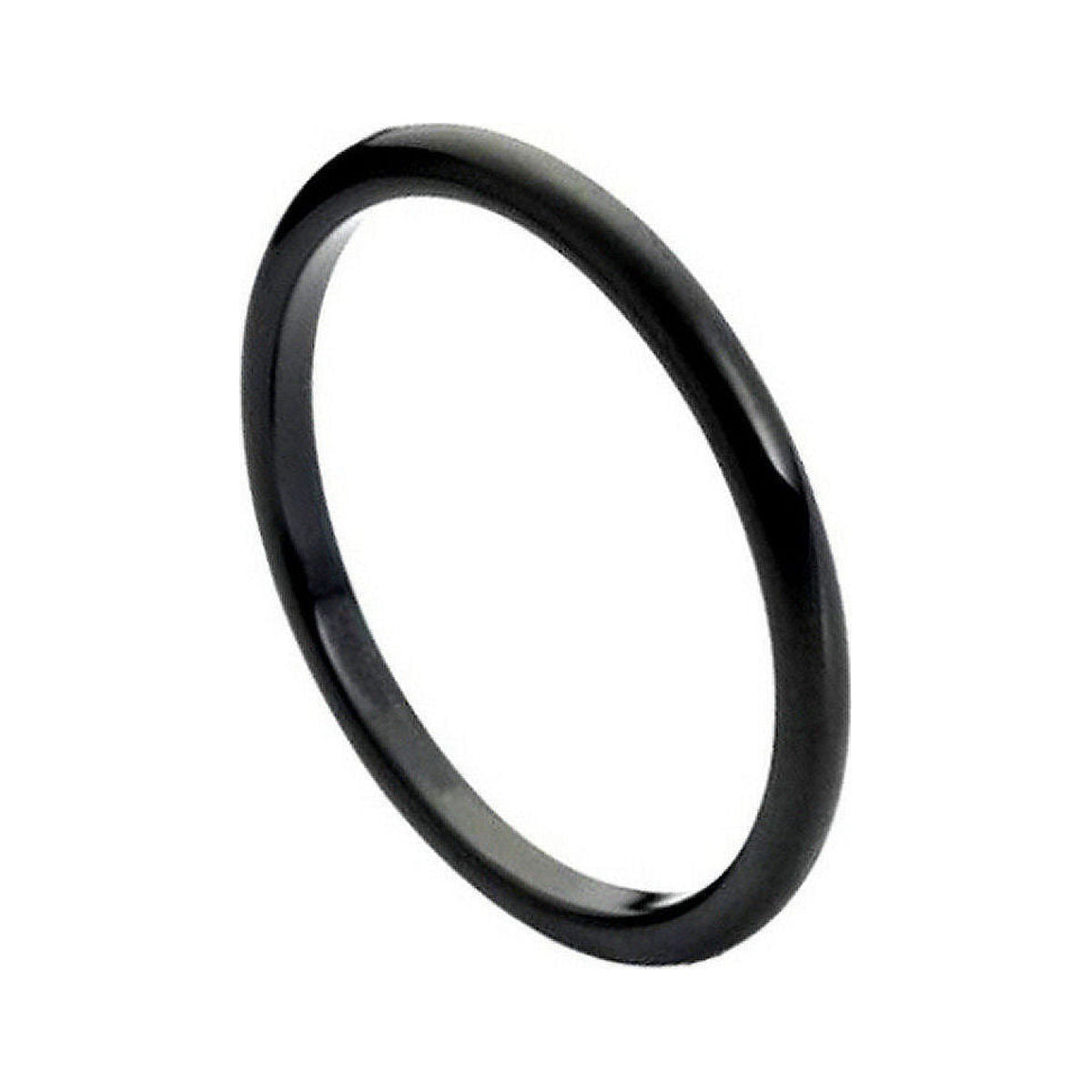2mm Black Tungsten High-Polish Band