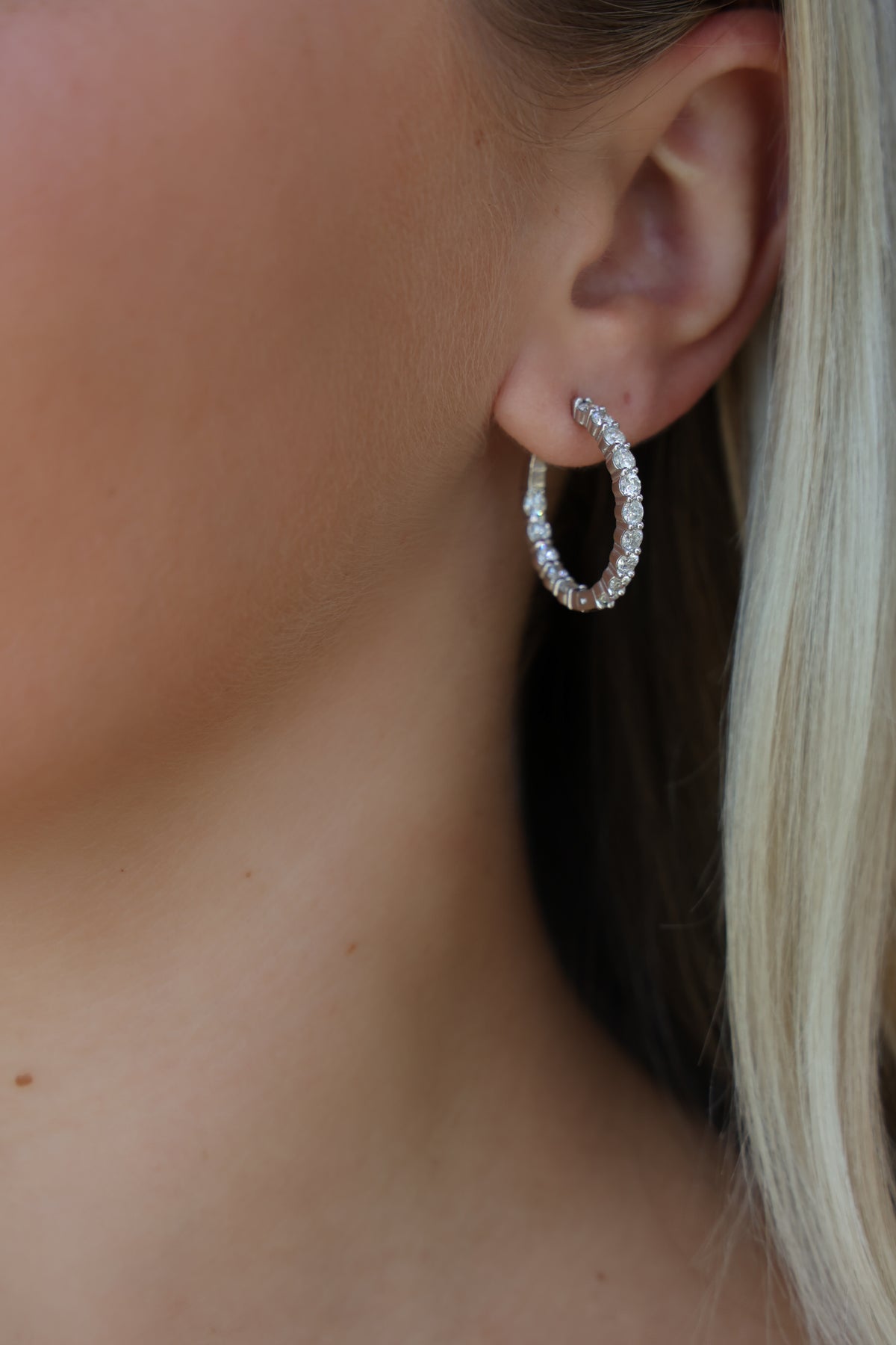 1.50ct Inside & Out Diamond Hoops - Pasha Fine Jewelry