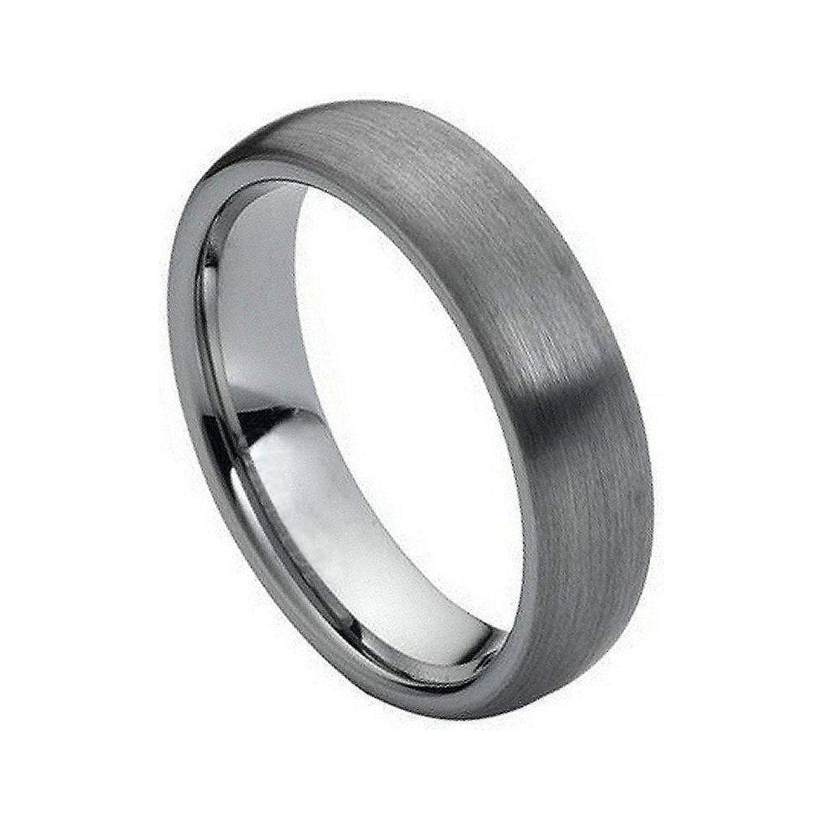 6mm Tungsten Brushed Domed Band