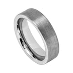 6mm Tungsten Brushed Flat Band