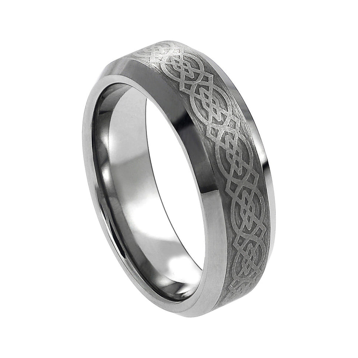 6mm Tungsten Engraved Celtic Band