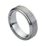 7mm Tungsten Brushed Celtic Knot Band