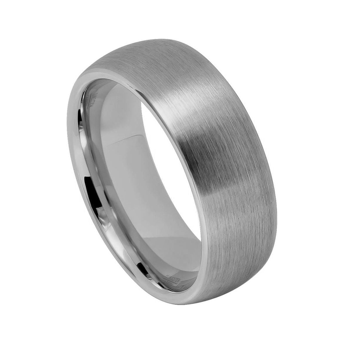 8mm Tungsten Brushed Domed Band