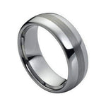 8mm Tungsten High-Polish Domed Band with Brushed Center