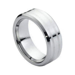 8mm Tungsten High-Polish Double-Line Band
