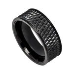 9mm Black Tungsten Parallelogram Band
