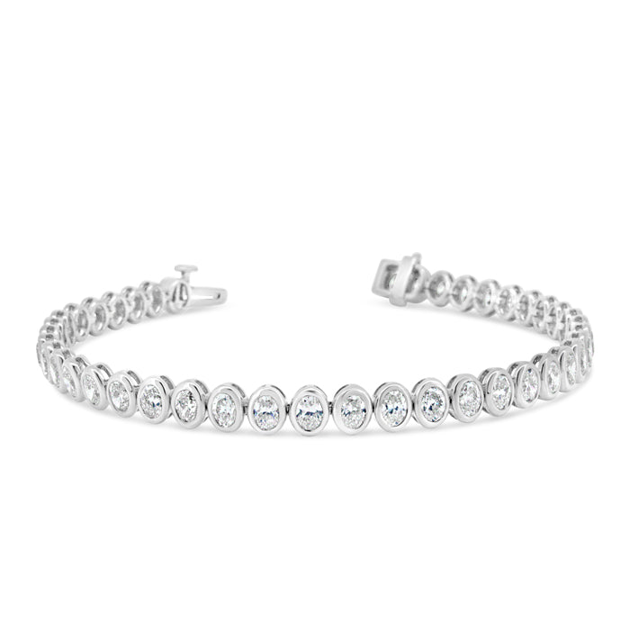 Bezel Set Oval Tennis Bracelet - Pasha Fine Jewelry