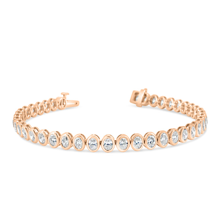 Bezel Set Oval Tennis Bracelet - Pasha Fine Jewelry
