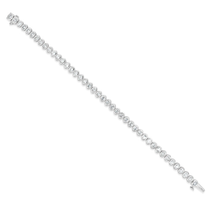Bezel Set Oval Tennis Bracelet - Pasha Fine Jewelry
