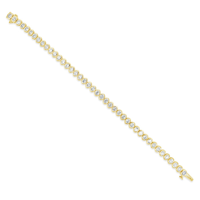 Bezel Set Oval Tennis Bracelet - Pasha Fine Jewelry