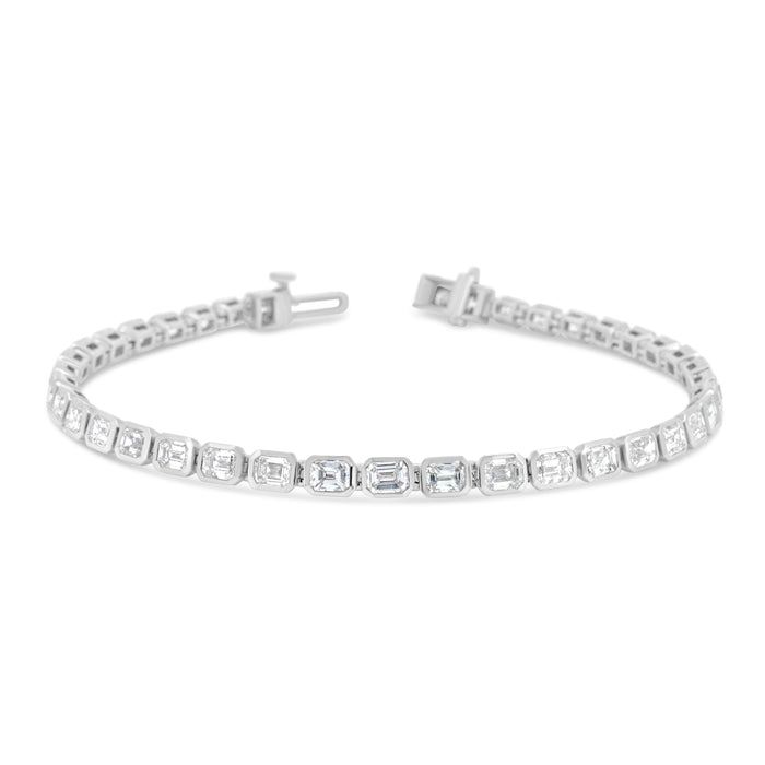 emerald bezel set bracelet