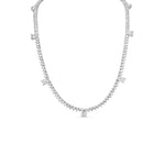 3 prong tennis necklace