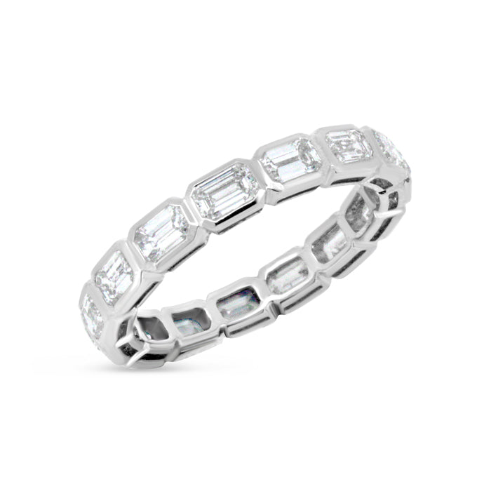 East/West Emerald Eternity Band - Pasha Fine Jewelry