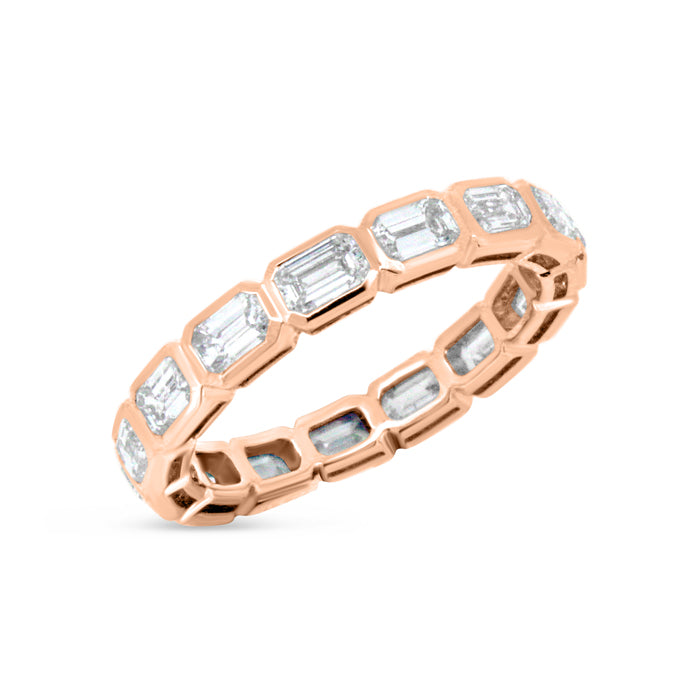 East/West Emerald Eternity Band - Pasha Fine Jewelry