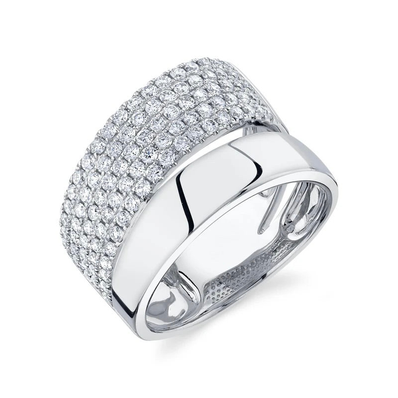 Double Band Pavé Wrap Ring - Pasha Fine Jewelry