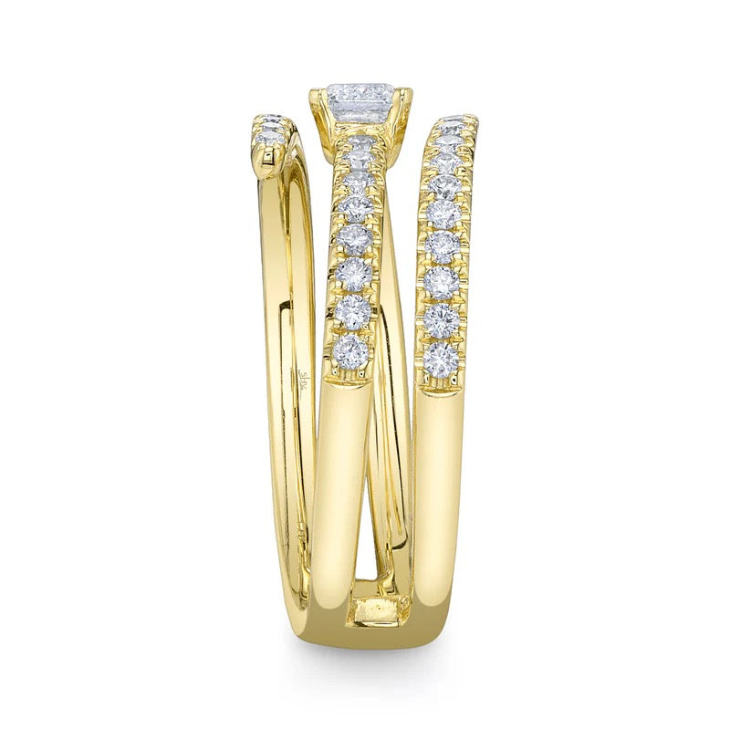 Emerald/Pavé Wrap Ring - Pasha Fine Jewelry