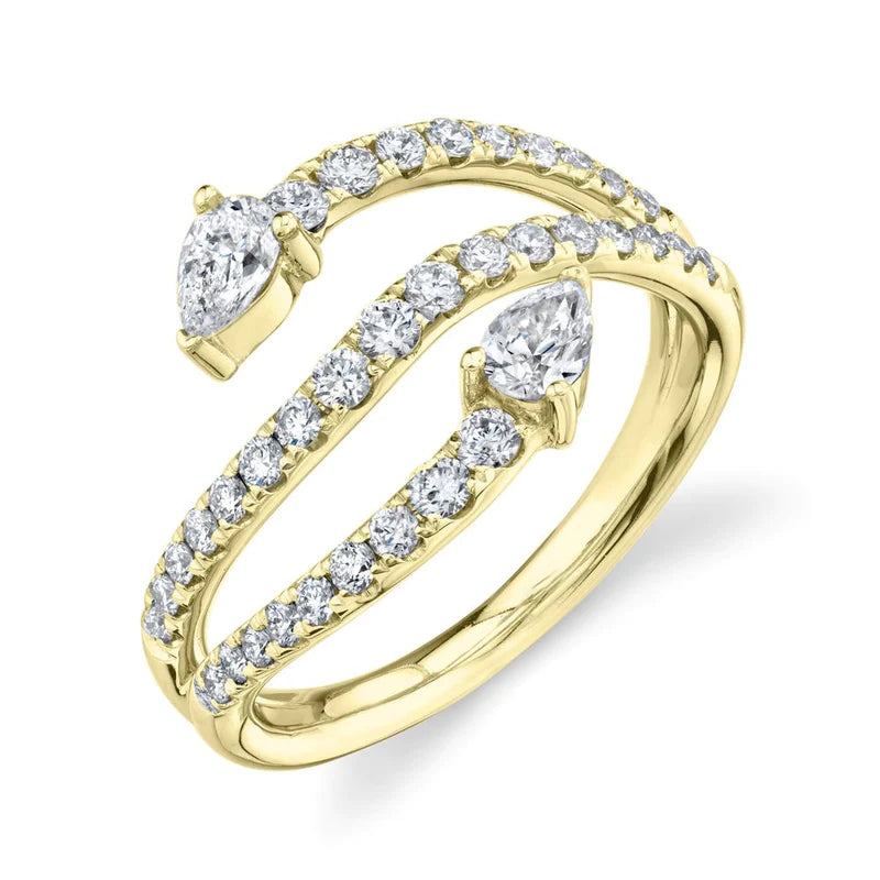 Pear and Pavé Diamond Ring - Pasha Fine Jewelry