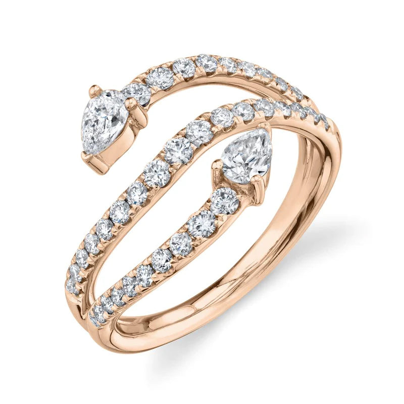 Pear and Pavé Diamond Ring - Pasha Fine Jewelry