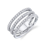 Three Row Pavé Diamond Ring - Pasha Fine Jewelry