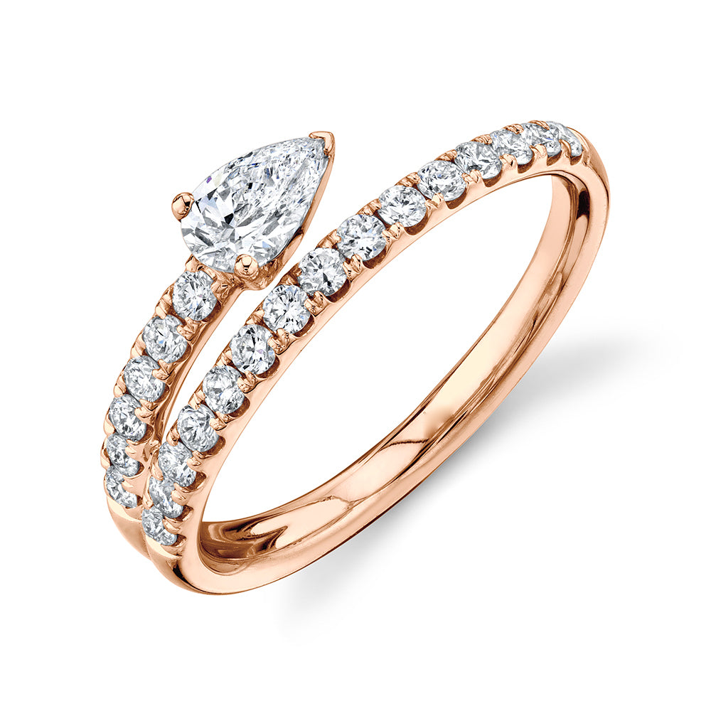 Pear + Pavé Wrap Ring - Pasha Fine Jewelry