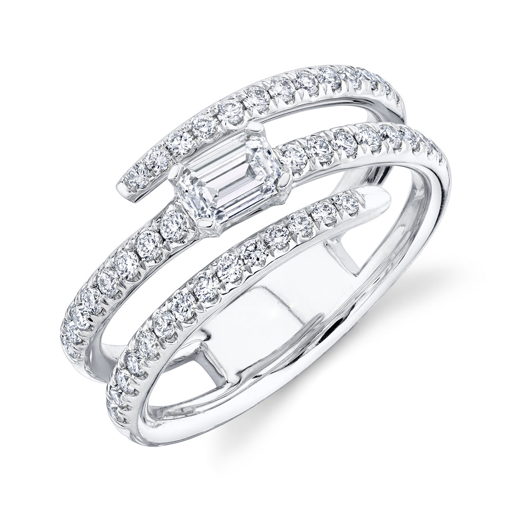 Emerald/Pavé Wrap Ring - Pasha Fine Jewelry