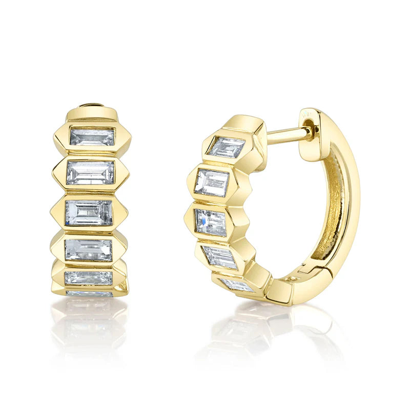 Emerald Huggie Earrings - Pasha Fine Jewelry