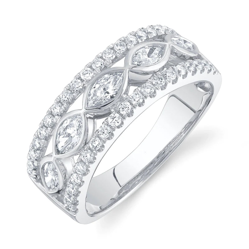 Bezel Marquise Band - Pasha Fine Jewelry