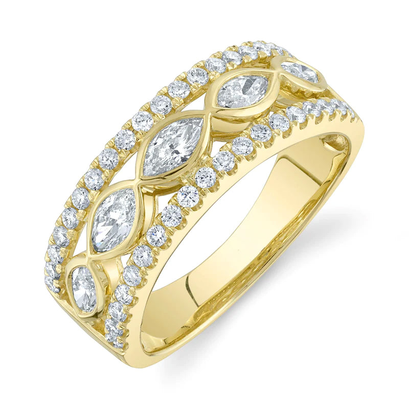Bezel Marquise Band - Pasha Fine Jewelry