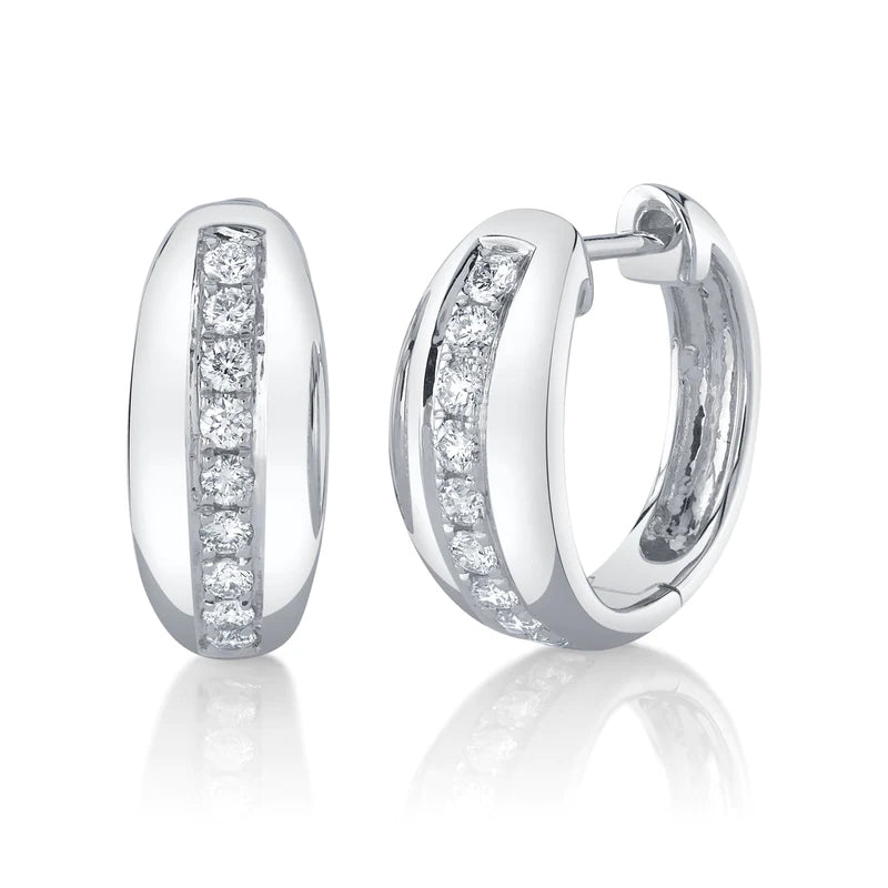 Diamond Dome Earrings - Pasha Fine Jewelry