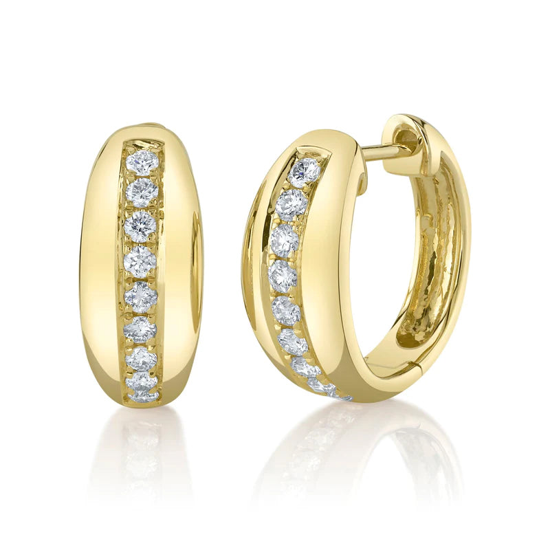 Diamond Dome Earrings - Pasha Fine Jewelry