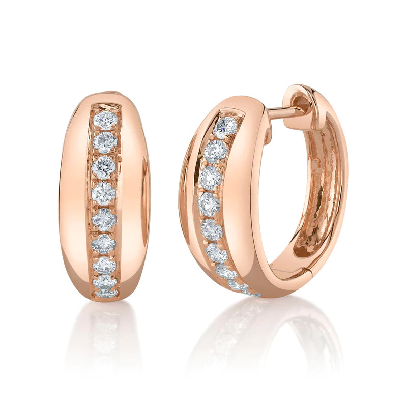 Diamond Dome Earrings - Pasha Fine Jewelry