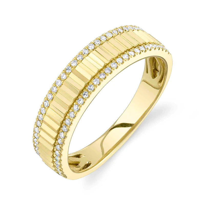 Fluted Pavé Band - Pasha Fine Jewelry