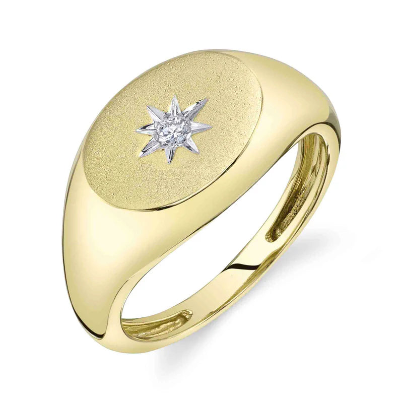 Starburt Signet Ring - Pasha Fine Jewelry
