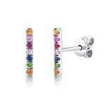 Multi-color Bar Studs - Pasha Fine Jewelry