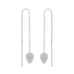 Pavé Pear Shape Ear Threader - Pasha Fine Jewelry