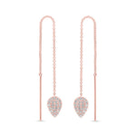 Pavé Pear Shape Ear Threader - Pasha Fine Jewelry