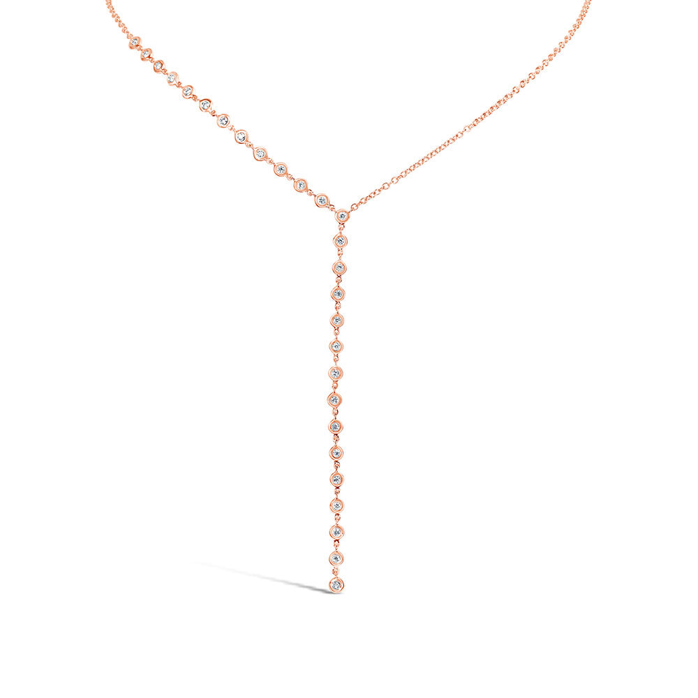 Half Bezel Diamond Necklace - Pasha Fine Jewelry