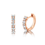 Baguette Diamond Huggies - Pasha Fine Jewelry