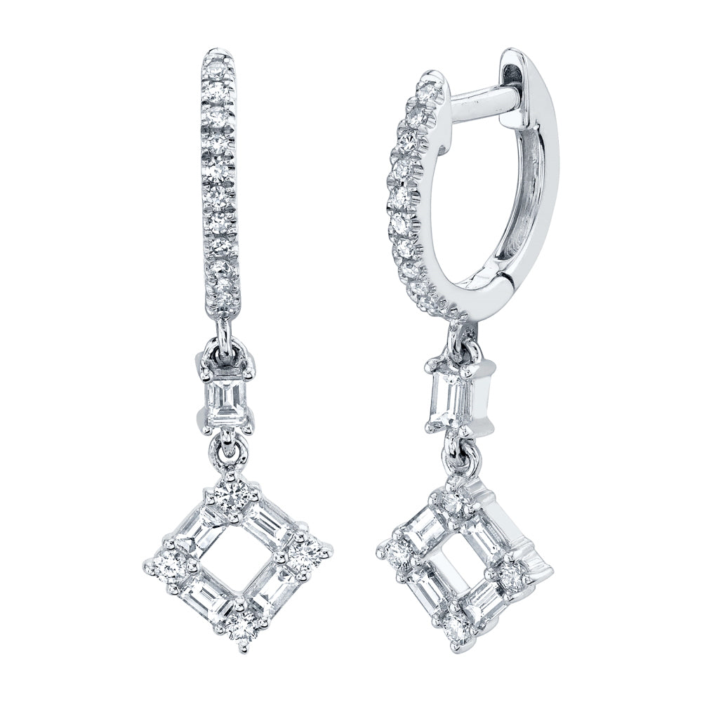 Baguette Huggies - Pasha Fine Jewelry