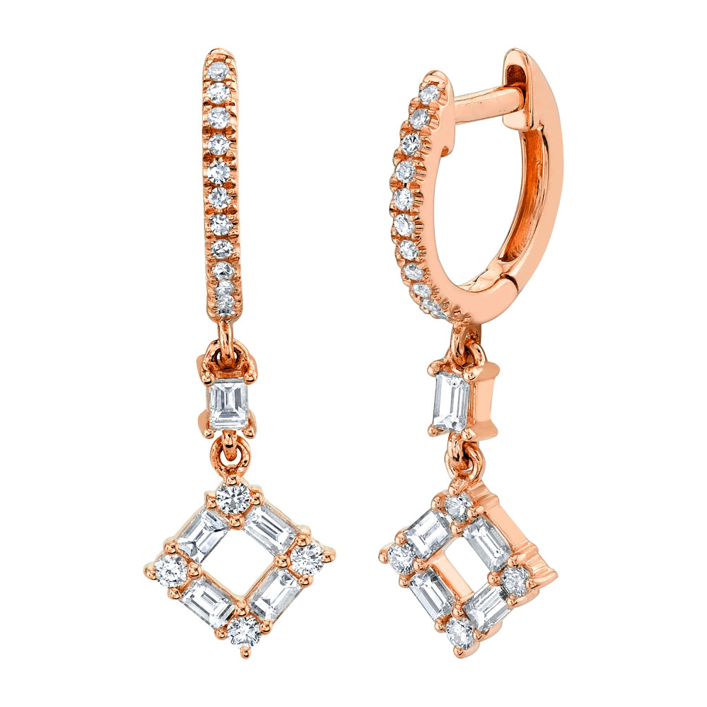 Baguette Huggies - Pasha Fine Jewelry