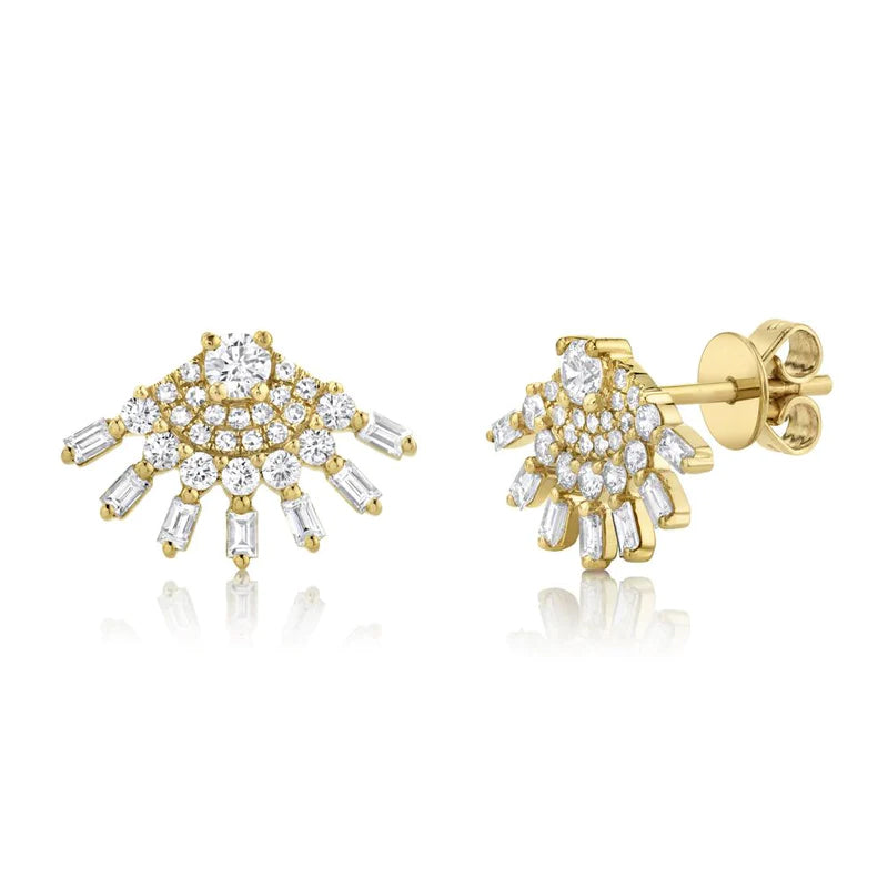 Diamond Baguette Stud Earring - Pasha Fine Jewelry