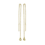 Diamond Bezel Ear Threader - Pasha Fine Jewelry