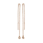 Diamond Bezel Ear Threader - Pasha Fine Jewelry