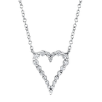 Single Prong Diamond Heart Pendant - Pasha Fine Jewelry