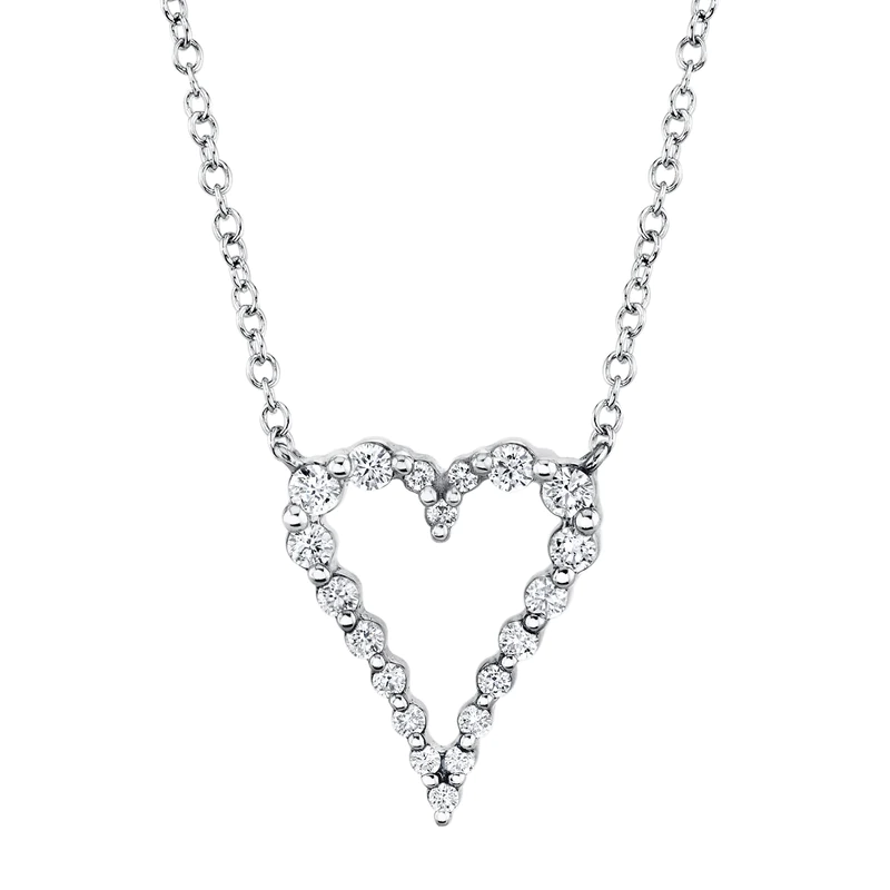 Single Prong Diamond Heart Pendant - Pasha Fine Jewelry