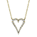 Single Prong Diamond Heart Pendant - Pasha Fine Jewelry