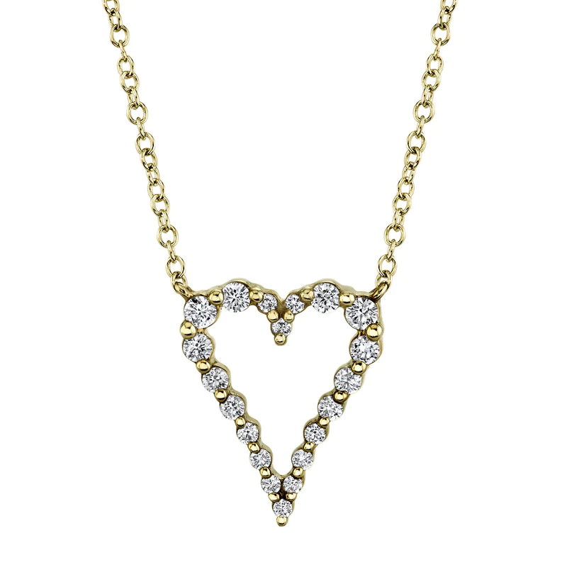 Single Prong Diamond Heart Pendant - Pasha Fine Jewelry