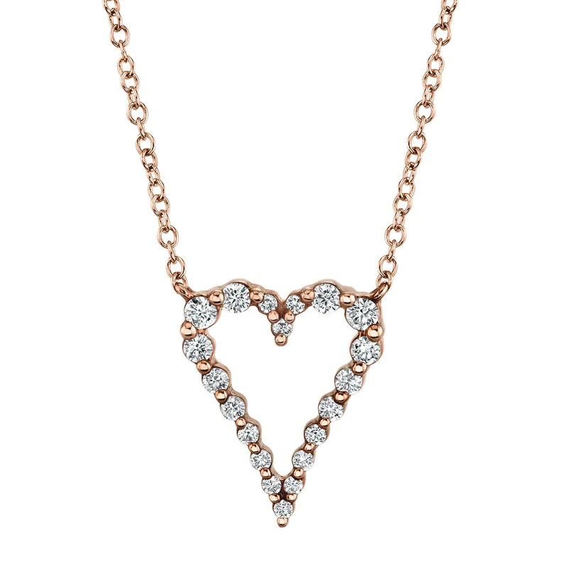 Single Prong Diamond Heart Pendant - Pasha Fine Jewelry