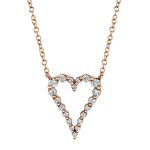 Single Prong Diamond Heart Pendant - Pasha Fine Jewelry
